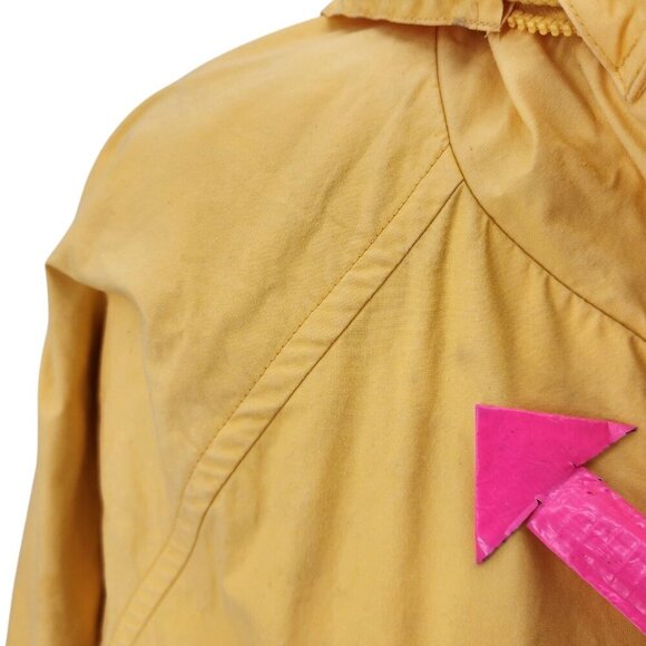 Vintage Brooks Brothers Oversized Yellow Hooded Anorak Jacket Womens Small - Picture 12 of 14